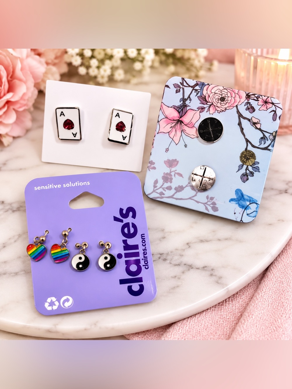 โจ 4-Piece Fun & Unique Earring Bundle โจ
